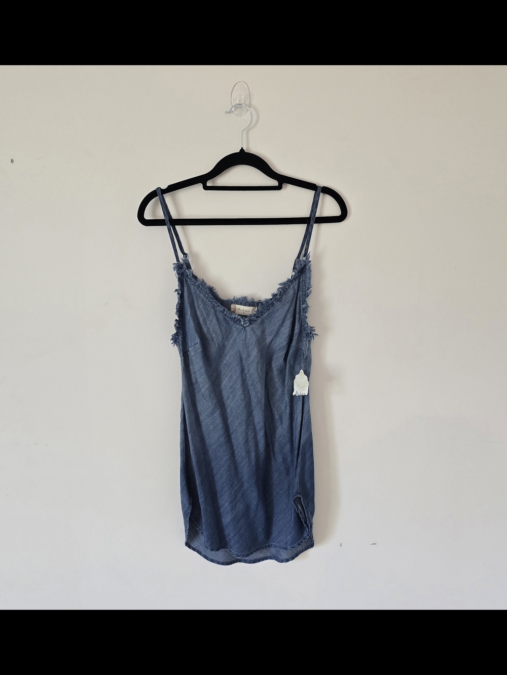 Altar'd State Frayed Chambray Cami in Blue